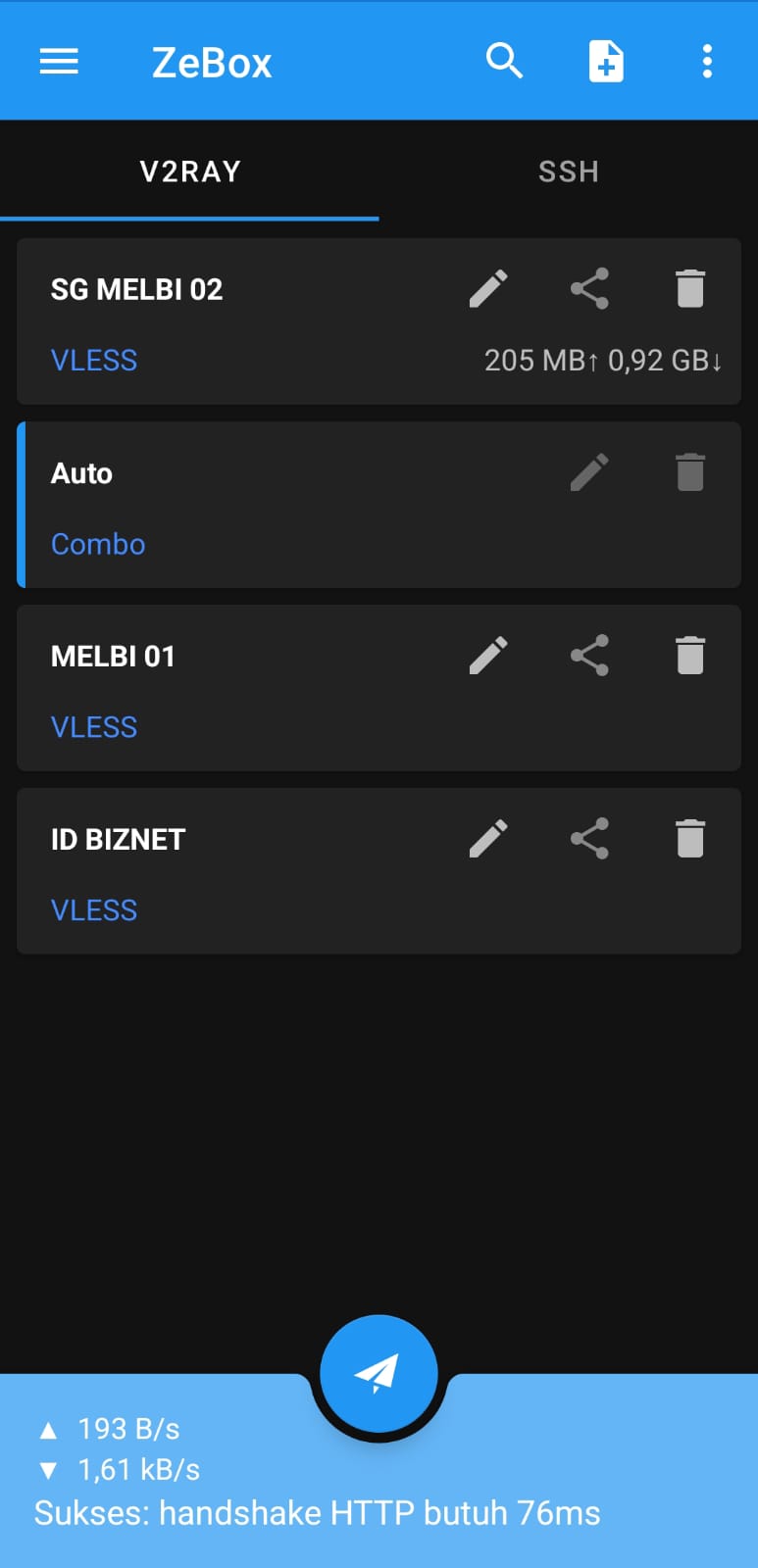 Tampilan antarmuka ZeBox pada perangkat Android